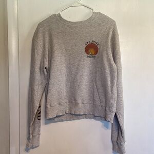 John Galt Gray St. Croix Sweatshirt waffle texture. Sz small